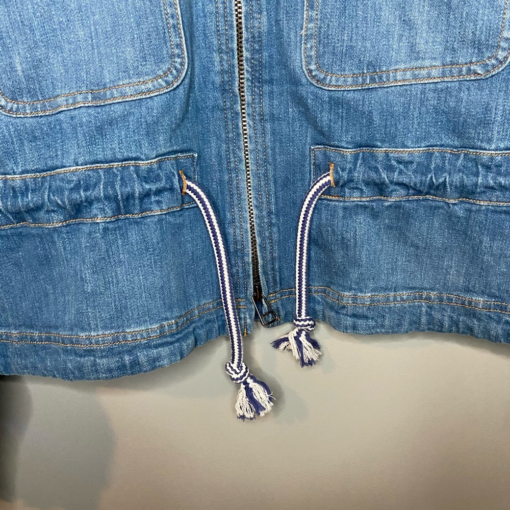 Veronica Beard Roz Drawstring Denim Jacket - Picture 9 of 15